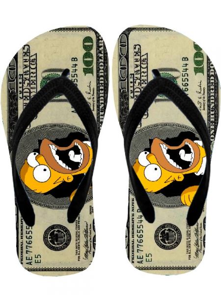 Chinelo Personalizado Dollar Homer